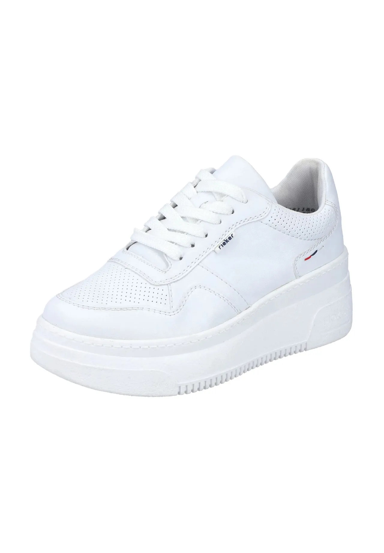 rieker Sneaker, Plateauabsatz, Ziernähte, für Damen, weiß, 39
