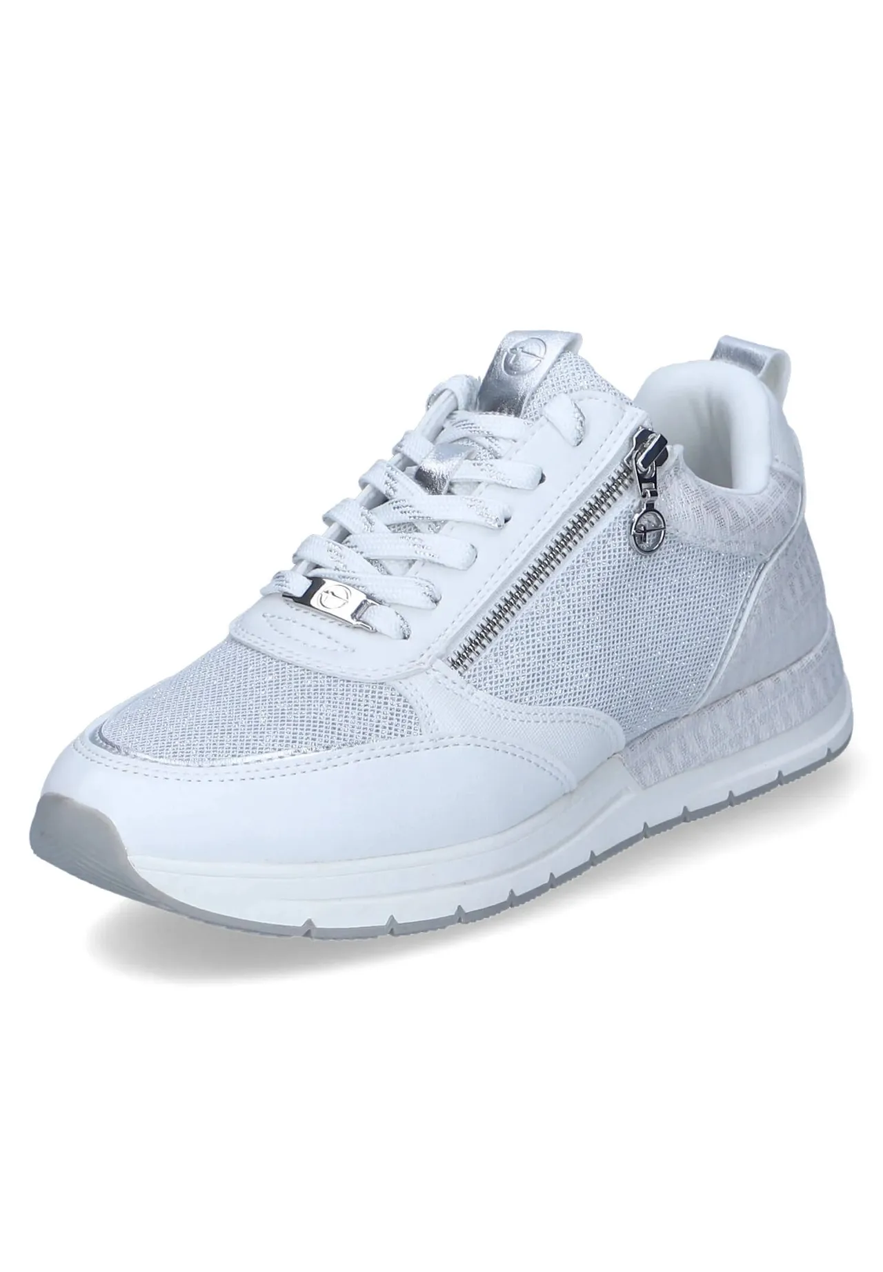 Tamaris Sneaker, Zuglasche, Emblem, für Damen, weiß, 38