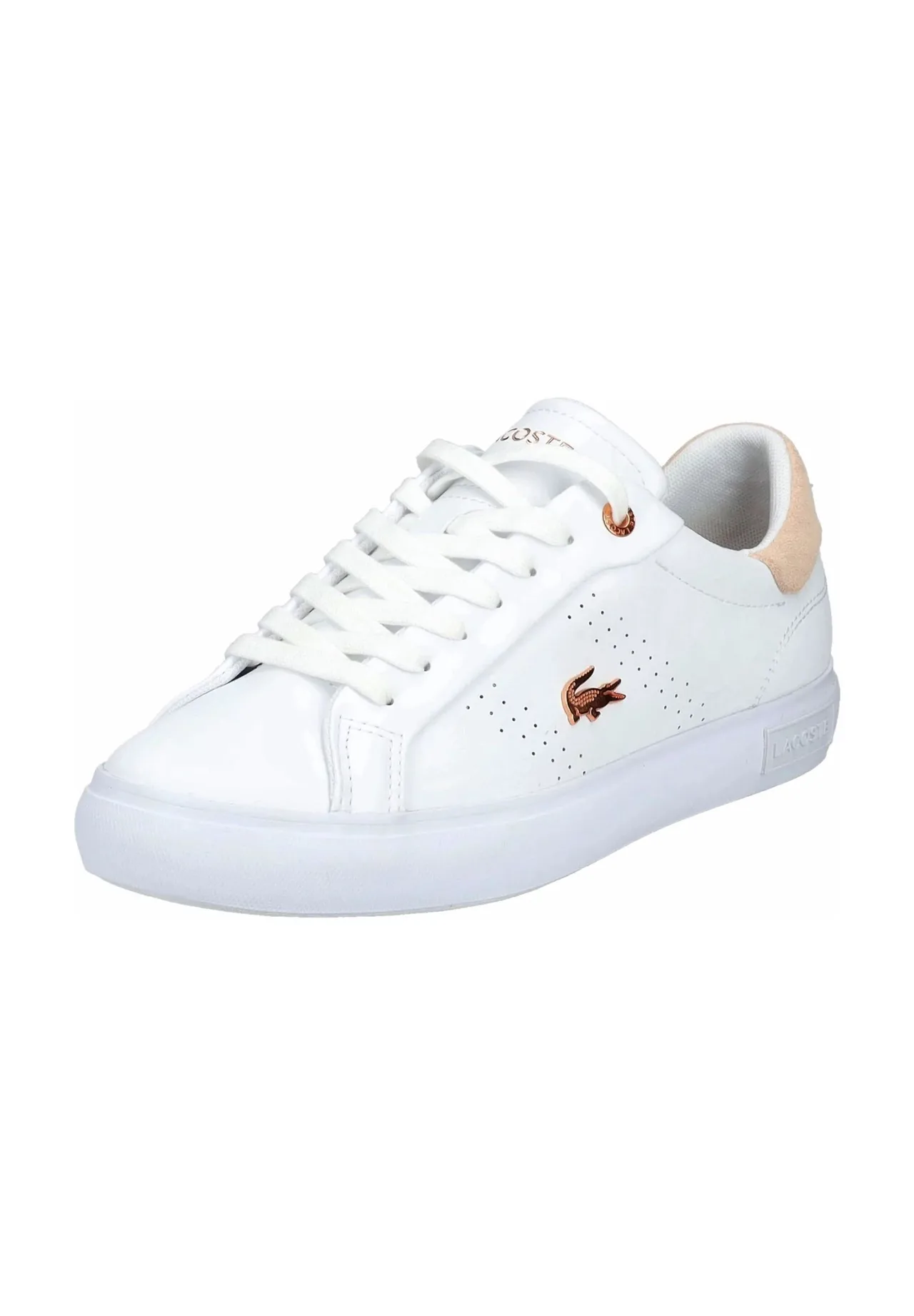 LACOSTE Sneaker, Leder, Logo-Emblem, für Damen, weiß, 40