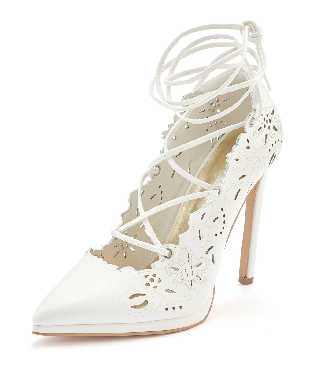 LASCANA Belle Affaire High-Heel-Pumps »Stiletto Pump mit Cut-Outs,«, Mit Schnürbänder und hohem Absatz