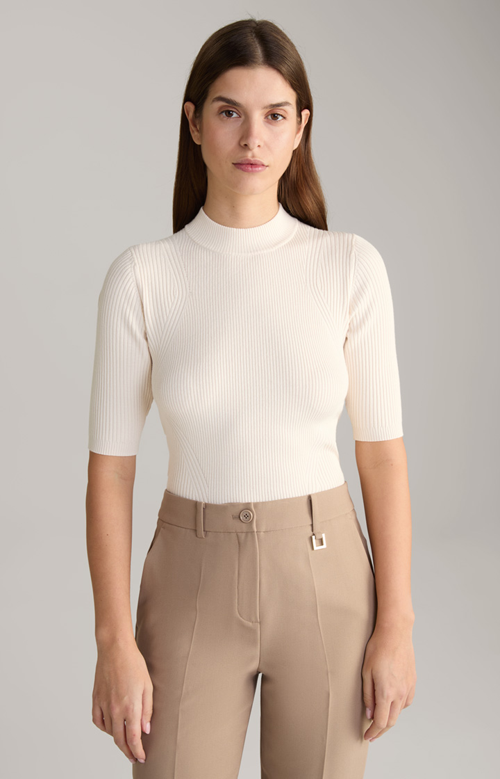 Strick-Shirt Kris in Offwhite